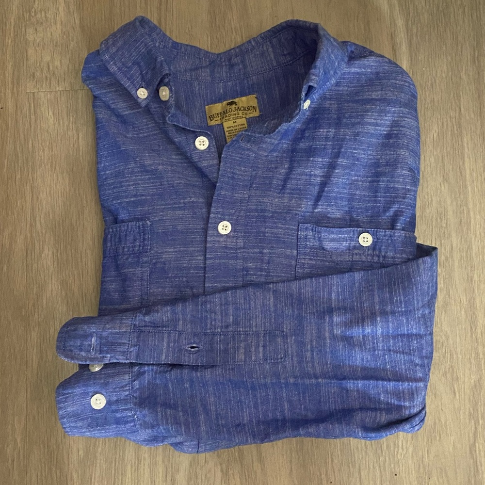Buffalo Jackson trading co Blue Button-Up Men's Shirt